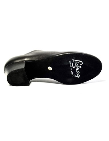 Scarpa da latino pelle nera suola bufalo tacco 40