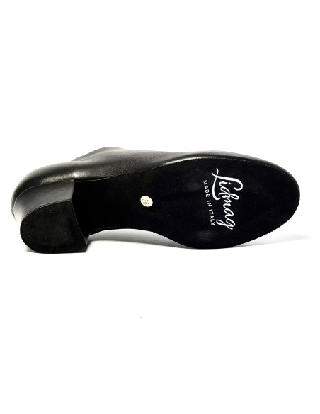 Scarpa da latino pelle nera suola bufalo tacco 40