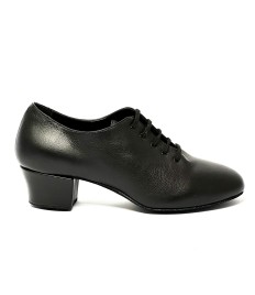Scarpa da latino pelle nera suola bufalo tacco 40