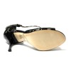 Scarpa da ballo donna tango argentino latino ballo da sala liscio pizzo bronzo suola cuoio pomiciato tacco 90 stiletto