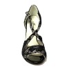 Scarpa da ballo donna tango argentino latino ballo da sala liscio pizzo bronzo suola cuoio pomiciato tacco 90 stiletto