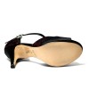 Scarpa da ballo donna latino americano tango ballo da sala raso nero pizzo rosso plateau suola cuoio pomiciato tacco 80 stiletto