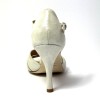 Scarpa da ballo donna tango argentino latino ballo da sala liscio nabuk panna suola cuoio pomiciato tacco 90 stiletto