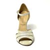 Scarpa da ballo donna tango argentino latino ballo da sala liscio nabuk panna suola cuoio pomiciato tacco 90 stiletto