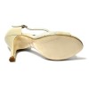 Scarpa da ballo donna tango argentino latino ballo da sala liscio pelle beige nabuk fish tortora suola cuoio pomiciato tacco 90