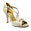 Scarpa da ballo donna tango argentino latino ballo da sala liscio pelle beige nabuk fish tortora suola cuoio pomiciato tacco 90