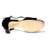 Scarpa da ballo donna latino americano ballo da sala camoscio nero glitter ghiaccio suola cuoio pomiciato tacco 70 rocchetto