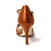 Scarpa da ballo donna latino americano tango argentino ballo da sala raso reme strass suola cuoio pomiciato tacco 90 stiletto