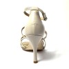 Scarpa da ballo donna cerimonia tango latino ballo da sala pelle beige nabuk fish suola cuoio pomiciato tacco 90 stiletto