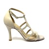 Scarpa da ballo donna cerimonia tango latino ballo da sala pelle beige nabuk fish suola cuoio pomiciato tacco 90 stiletto