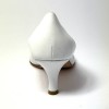 Scarpa da ballo donna ballo da sala liscio tango latino pelle bianca suola cuoio pomiciato tacco 55