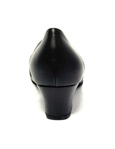 Scarpa da ballo donna ballo da sala standard liscio tango latino pelle nera suola bufalo tacco 30 largo