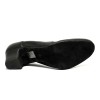 Scarpa da ballo donna ballo da sala standard liscio tango latino pelle nera suola bufalo tacco 30 largo
