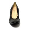 Scarpa da ballo donna ballo da sala standard liscio tango latino pelle nera suola bufalo tacco 30 largo