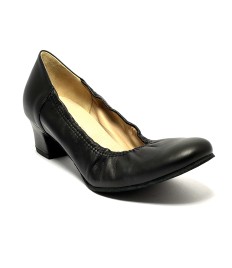 Scarpa da ballo donna ballo da sala standard liscio tango latino pelle nera suola bufalo tacco 30 largo