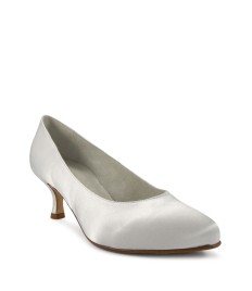 Scarpa da sposa raso bianco suola cuoio tacco 50 a rocchettino