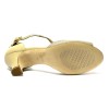 Scarpa da ballo donna latino americano ballo da sala liscio tango pelle tessuto beige suola cuoio pomiciato tacco 50