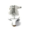 Scarpa da ballo donna ballo da sala liscio standard latino tango pelle argento suola bufalo tacco 50 rocchetto