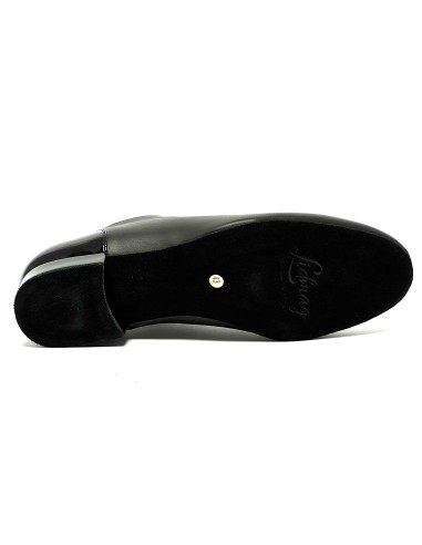 Scarpa da ballo uomo ballo da sala liscio standard latino americano tango argentino pelle vernice nera suola bufalo tacco 20