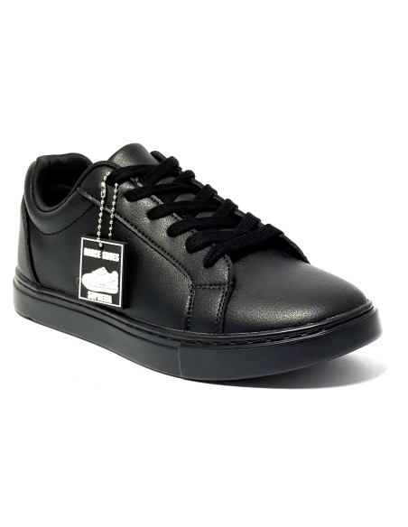 Scarpa da ballo Sneaker unisex per ballo latino americano salsa bachata tutta nera allacciata suola gommina da ballo comodissima