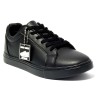 Scarpa da ballo Sneaker unisex per ballo latino americano salsa bachata tutta nera allacciata suola gommina da ballo comodissima