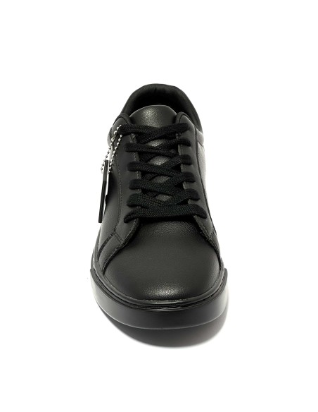 Scarpa da ballo Sneaker unisex per ballo latino americano salsa bachata tutta nera allacciata suola gommina da ballo comodissima