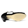 Scarpa da ballo donna latino americano ballo da sala liscio tango camoscio nero suola cuoio pomiciato tacco 60 rocchetto