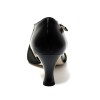 Scarpa da ballo donna latino americano ballo da sala liscio tango pelle fish nero suola cuoio pomiciato tacco 60 rocchetto