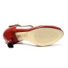 Scarpa da ballo donna latino americano ballo da sala liscio tango pelle fisch rosso suola cuoio pomiciato tacco 60 rocchetto
