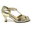 Scarpa da ballo donna latino americano ballo da sala liscio tango pelle fish platino suola cuoio pomiciato tacco 60 rocchetto