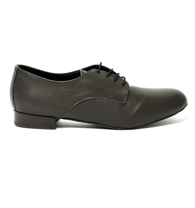 Scarpa allacciata pelle nero suola bufalo tacco 20