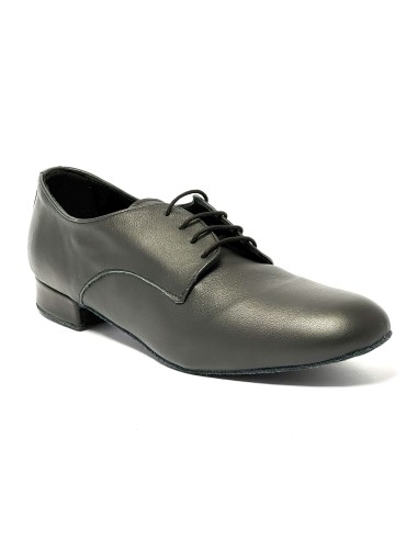 Scarpa allacciata pelle nero suola bufalo tacco 20