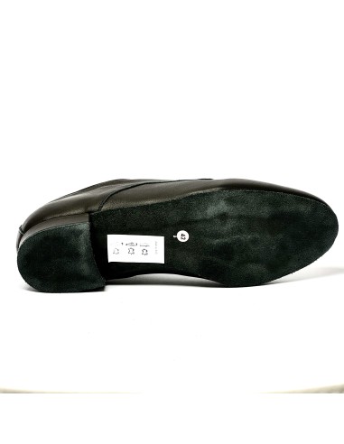 Scarpa allacciata pelle nero suola bufalo tacco 20