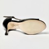 Scarpa da ballo donna tango argentino liscio da sala spuntata pelle nera suola cuoio tacco 90 rocchetto sottile