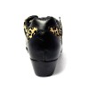 Sneakers da ballo donna ballo da sala latino tango allenamento pelle nera tessuto leopardo suola intercambiabile tacco 40 largo