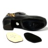 Sneakers da ballo donna ballo da sala latino tango allenamento pelle nera tessuto leopardo suola intercambiabile tacco 40 largo