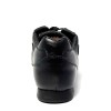 Sneakers da ballo per uomo latino americano tango argentino ballo da sala liscio pelle nera suola cuoio pomiciato  tacco 20