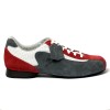 Sneakers da ballo uomo latino tango argentino ballo da sala tessuto bianco camoscio rosso grigio suola bufalo tacco 20