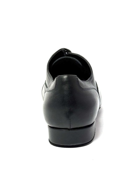 Scarpa da ballo uomo ballo da sala liscio tango argentino latino pelle nera sottopiede in memory suola bufalo tacco 20