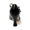 Scarpa da ballo donna ballo da sala liscio latino tango pelle nera sottopiede memory suola cuoio pomiciato tacco 70