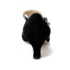 Scarpa da ballo donna ballo da sala liscio latino tango camoscio glitter pelle nera memory suola cuoio pomiciato tacco 50