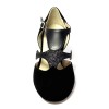 Scarpa da ballo donna ballo da sala liscio latino tango camoscio glitter pelle nera memory suola cuoio pomiciato tacco 50