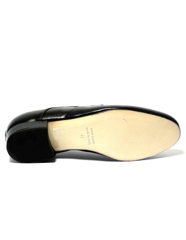Scarpa da ballo uomo ballo da sala liscio tango latino pelle nero sottopiede memory suola cuoio pomiciato tacco 25