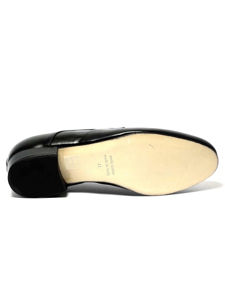 Scarpa da ballo uomo ballo da sala liscio tango latino pelle nero sottopiede memory suola cuoio pomiciato tacco 25