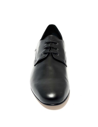 Scarpa da ballo uomo ballo da sala liscio tango latino pelle nero sottopiede memory suola cuoio pomiciato tacco 25