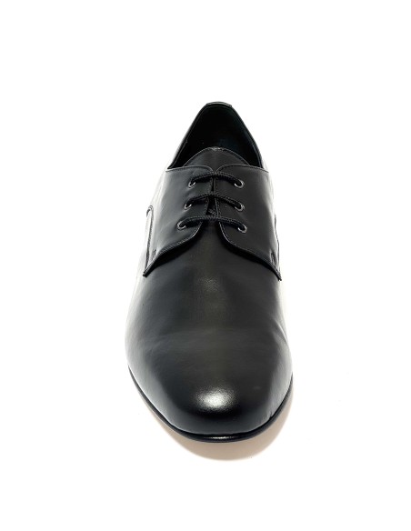 Scarpa da ballo uomo ballo da sala liscio tango latino pelle nero sottopiede memory suola cuoio pomiciato tacco 25
