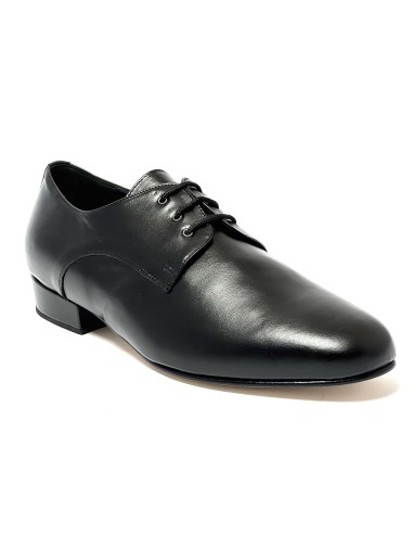 Scarpa da ballo uomo ballo da sala liscio tango latino pelle nero sottopiede memory suola cuoio pomiciato tacco 25