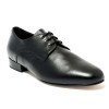 Scarpa da ballo uomo ballo da sala liscio tango latino pelle nero sottopiede memory suola cuoio pomiciato tacco 25