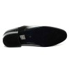 Scarpa da ballo uomo ballo da sala liscio tango latino sottopiede memory vernice nera camoscio nero suola bufalo tacco 25