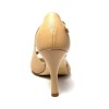 Scarpa da ballo donna tango argentino latino americano ballo da sala liscio pelle carne suola cuoio pomiciato tacco 90 stiletto
